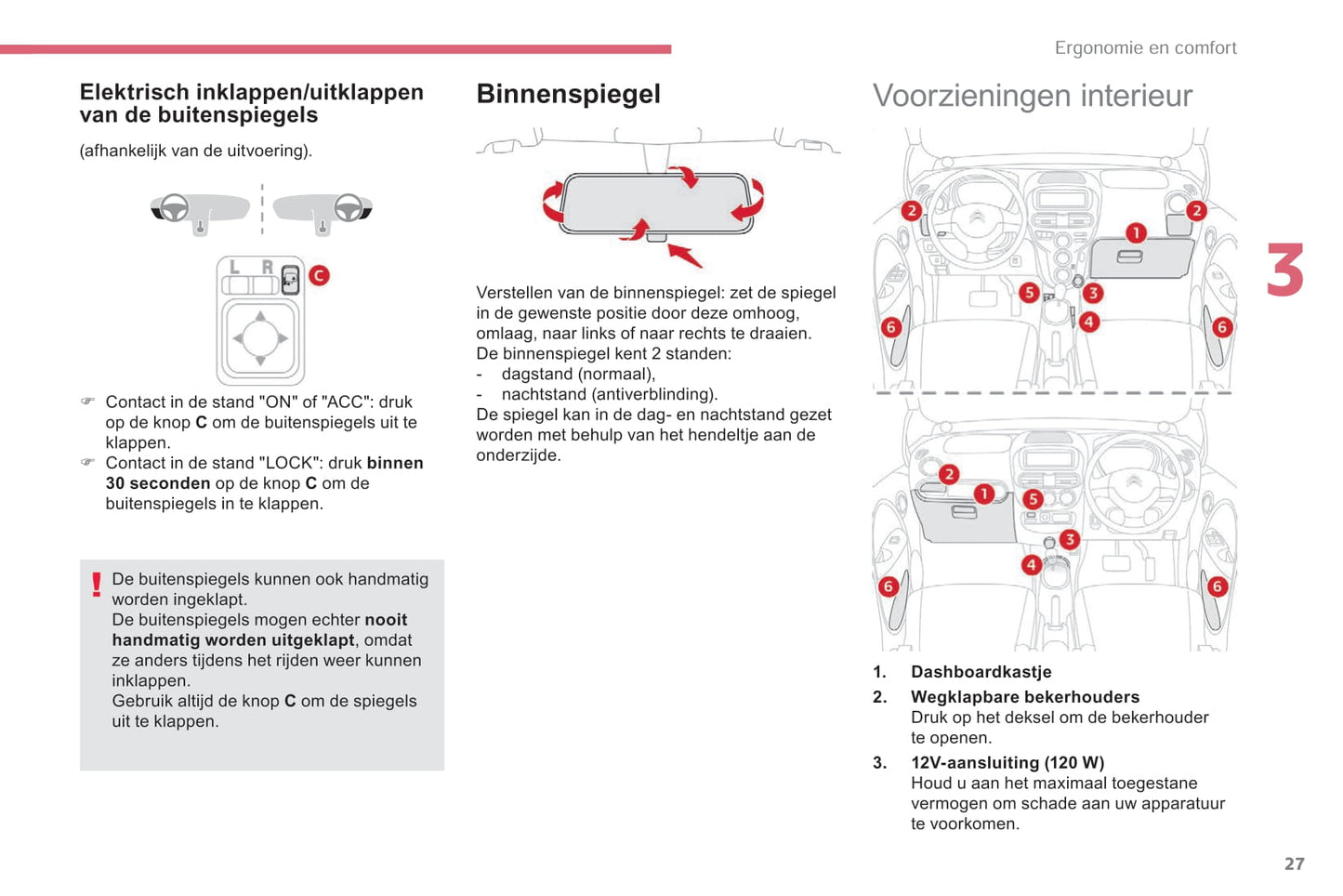 2017-2020 Citroën C-Zero Owner's Manual | Dutch