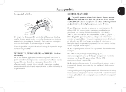 1999-2005 Rover 45 Gebruikershandleiding | Nederlands