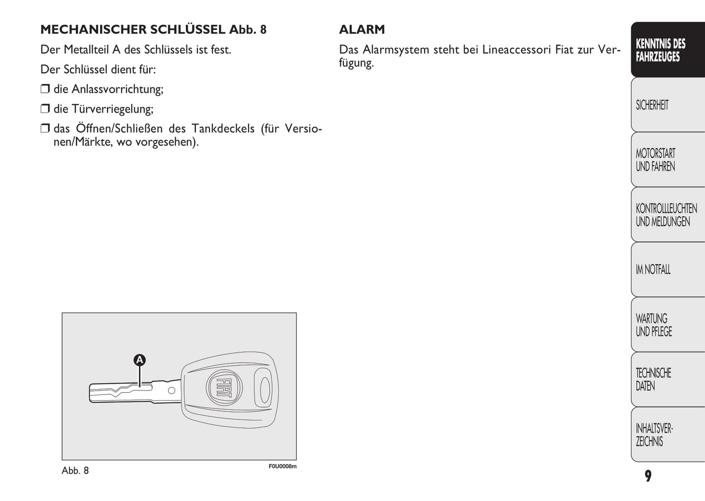 2010-2011 Fiat Punto Evo Gebruikershandleiding | Duits