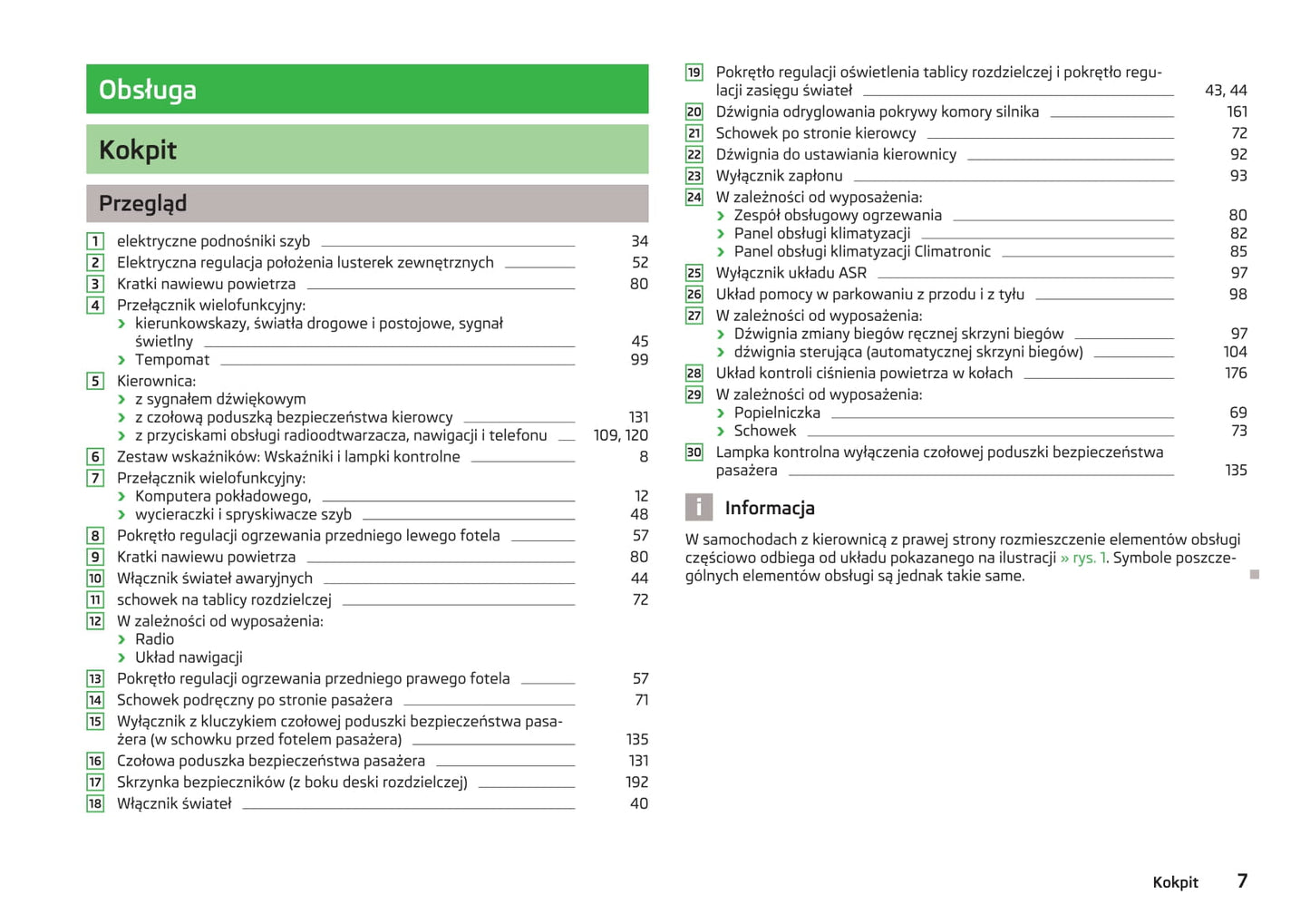 2012-2013 Skoda Octavia Gebruikershandleiding | Pools