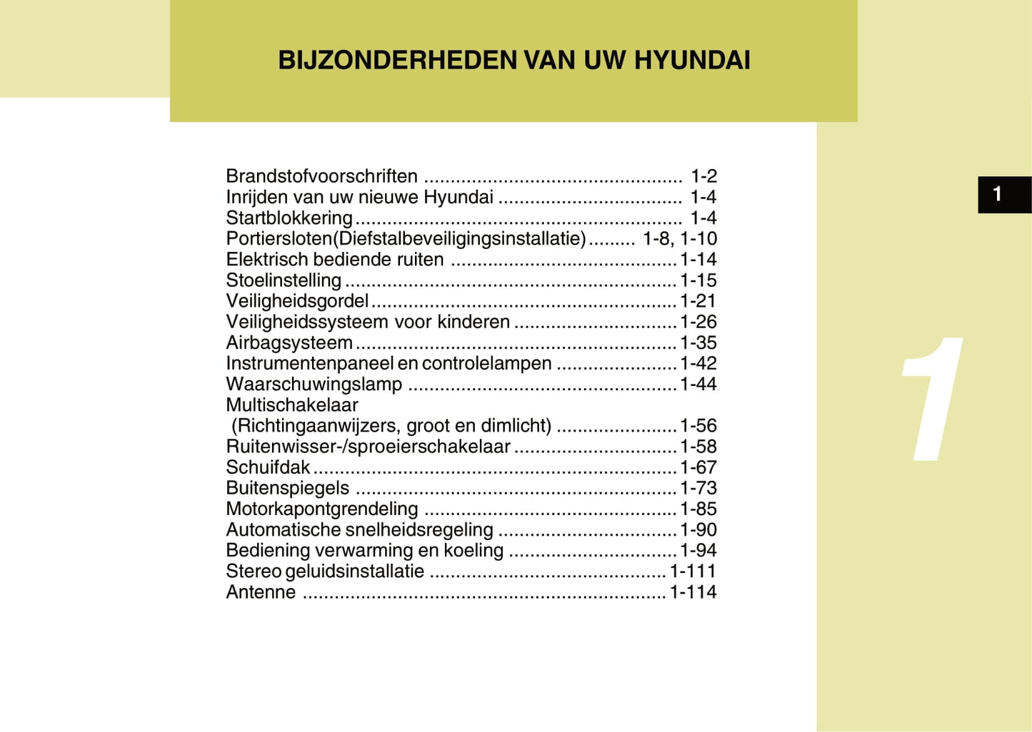 2008-2009 Hyundai Tucson Bedienungsanleitung | Niederländisch