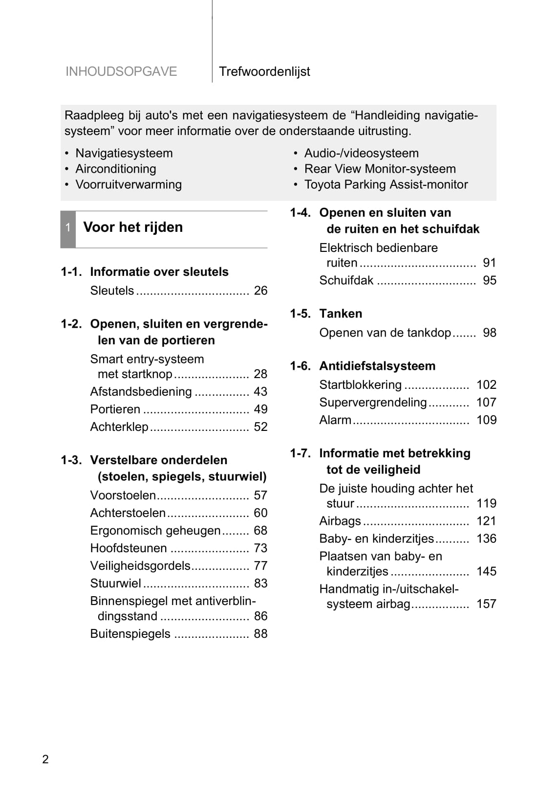 2011-2012 Toyota Land Cruiser/Land Cruiser V8 Owner's Manual | Dutch