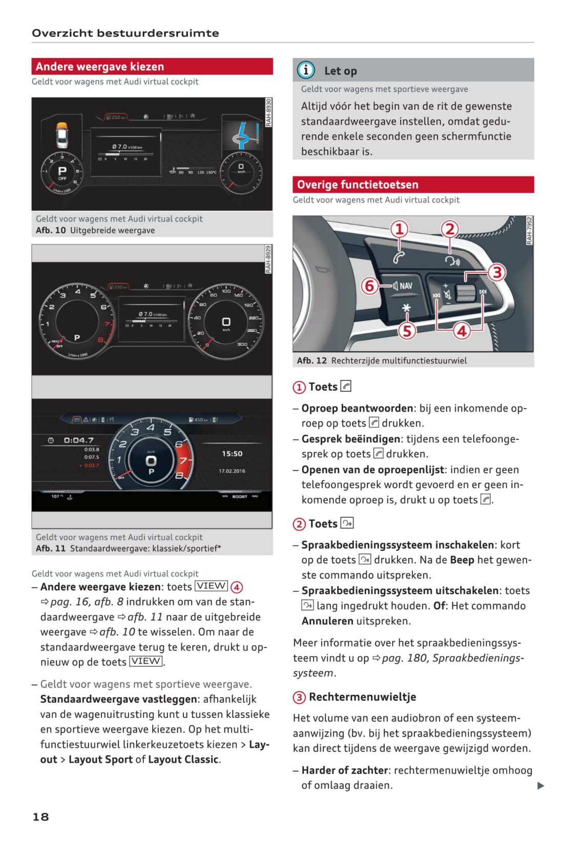 2016 Audi A3/A3 Cabriolet/A3 Limousine/A3 Sportback/S3/S3 Sportback Owner's Manual | Dutch