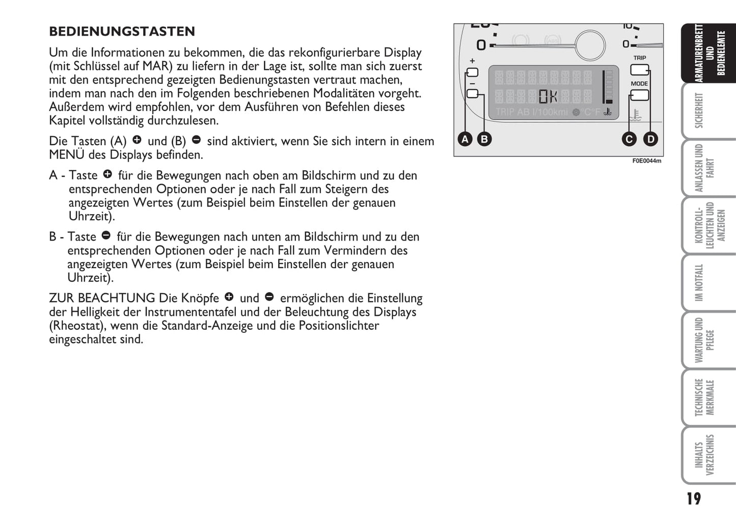 2007-2008 Fiat Multipla Bedienungsanleitung | Deutsch