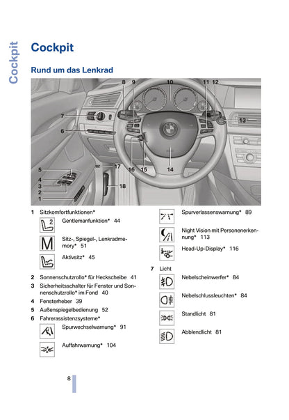 2008-2009 BMW 7 Series Bedienungsanleitung | Deutsch