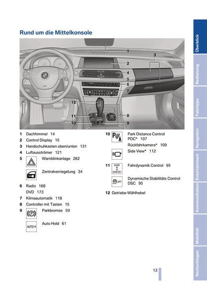 2008-2009 BMW 7 Series Bedienungsanleitung | Deutsch