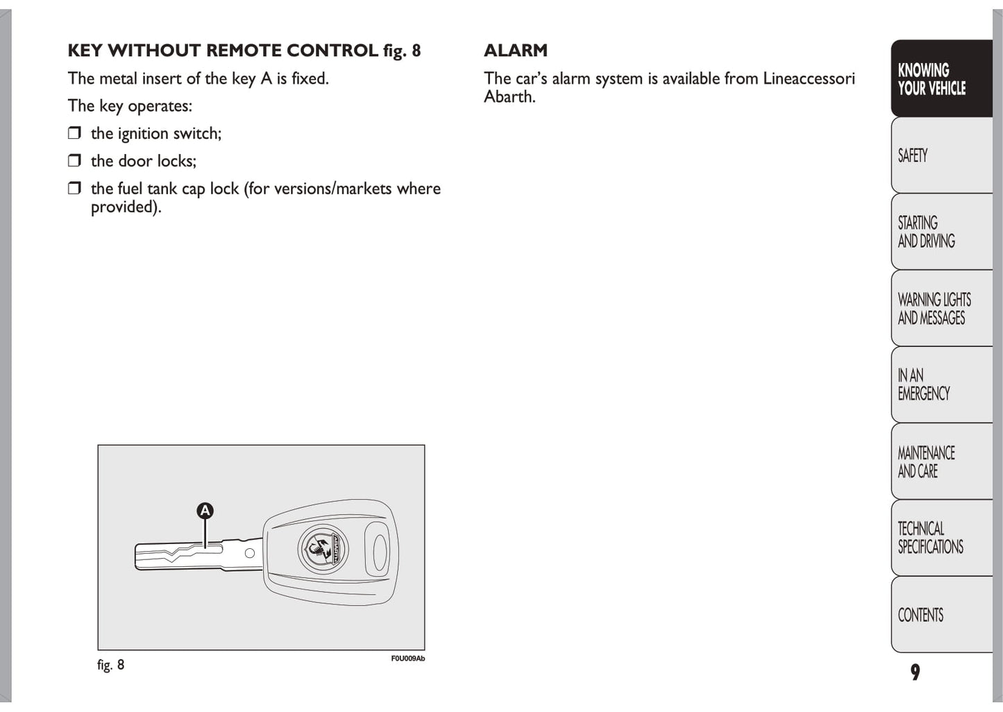 2010-2014 Abarth Punto Evo Owner's Manual | English