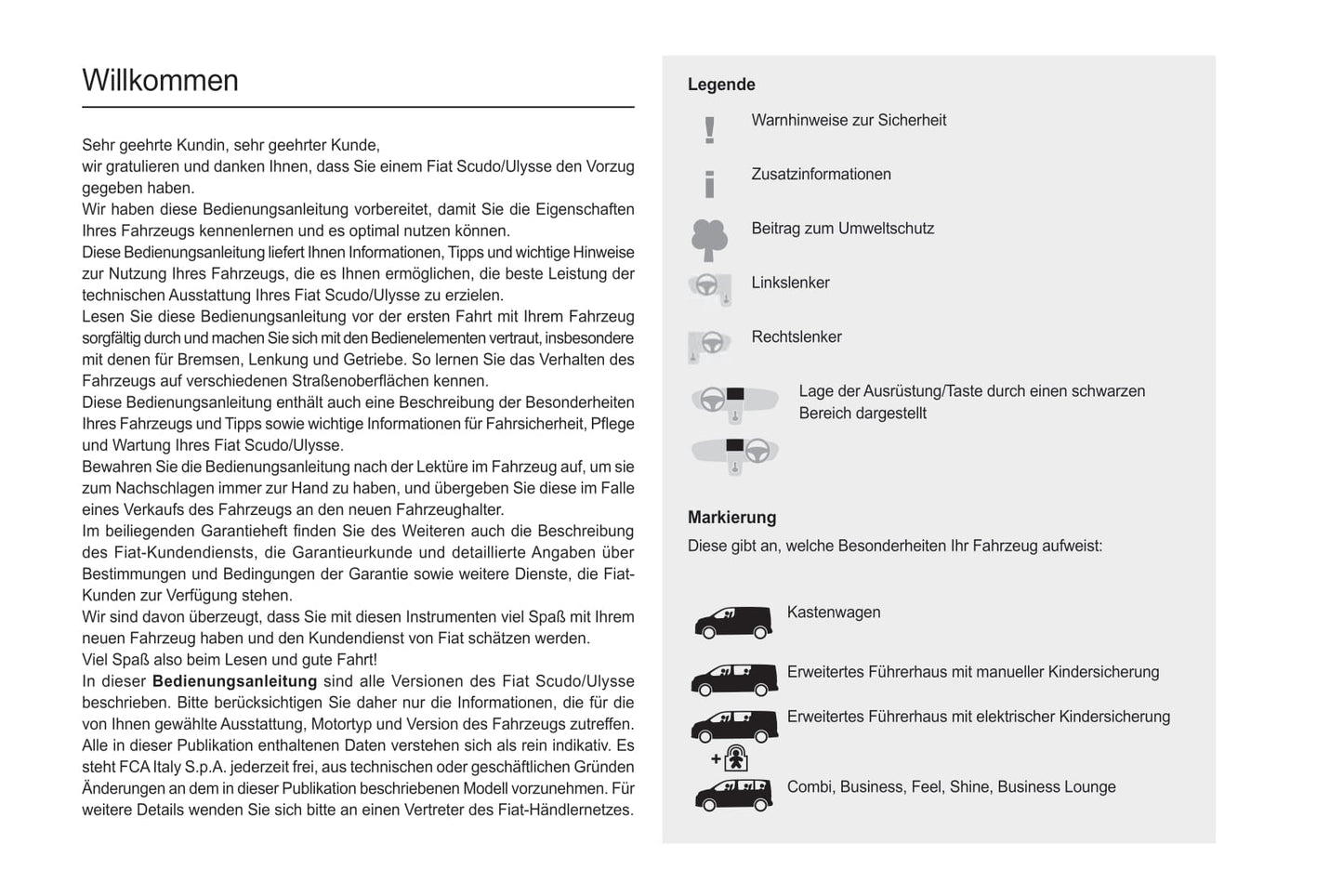 2022-2023 Fiat Scudo Ulysse Gebruikershandleiding | Duits