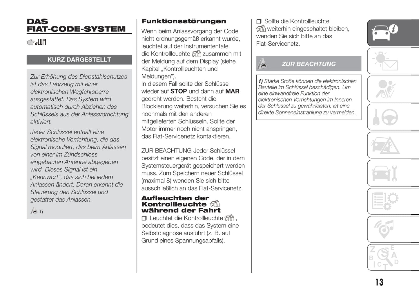 2018-2019 Fiat Doblò Bedienungsanleitung | Deutsch