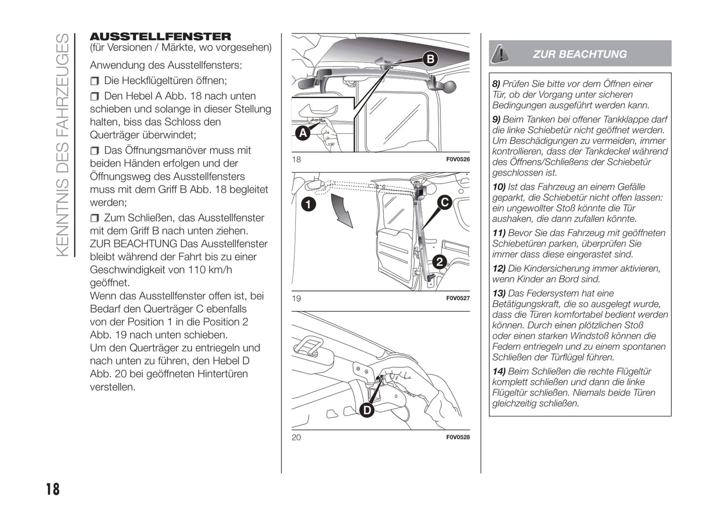 2018-2019 Fiat Doblò Bedienungsanleitung | Deutsch