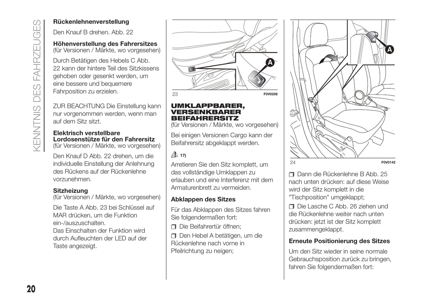 2018-2019 Fiat Doblò Bedienungsanleitung | Deutsch