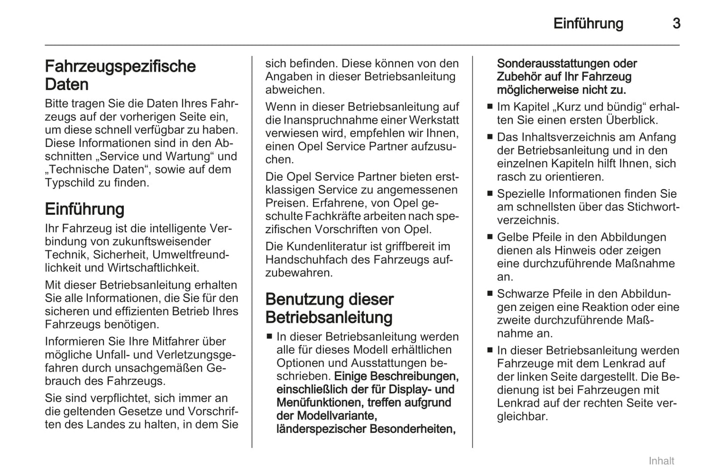 2008-2011 Opel Zafira Owner's Manual | German