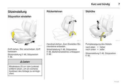 2008-2011 Opel Zafira Owner's Manual | German