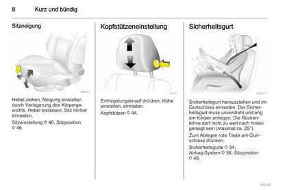 2008-2011 Opel Zafira Owner's Manual | German