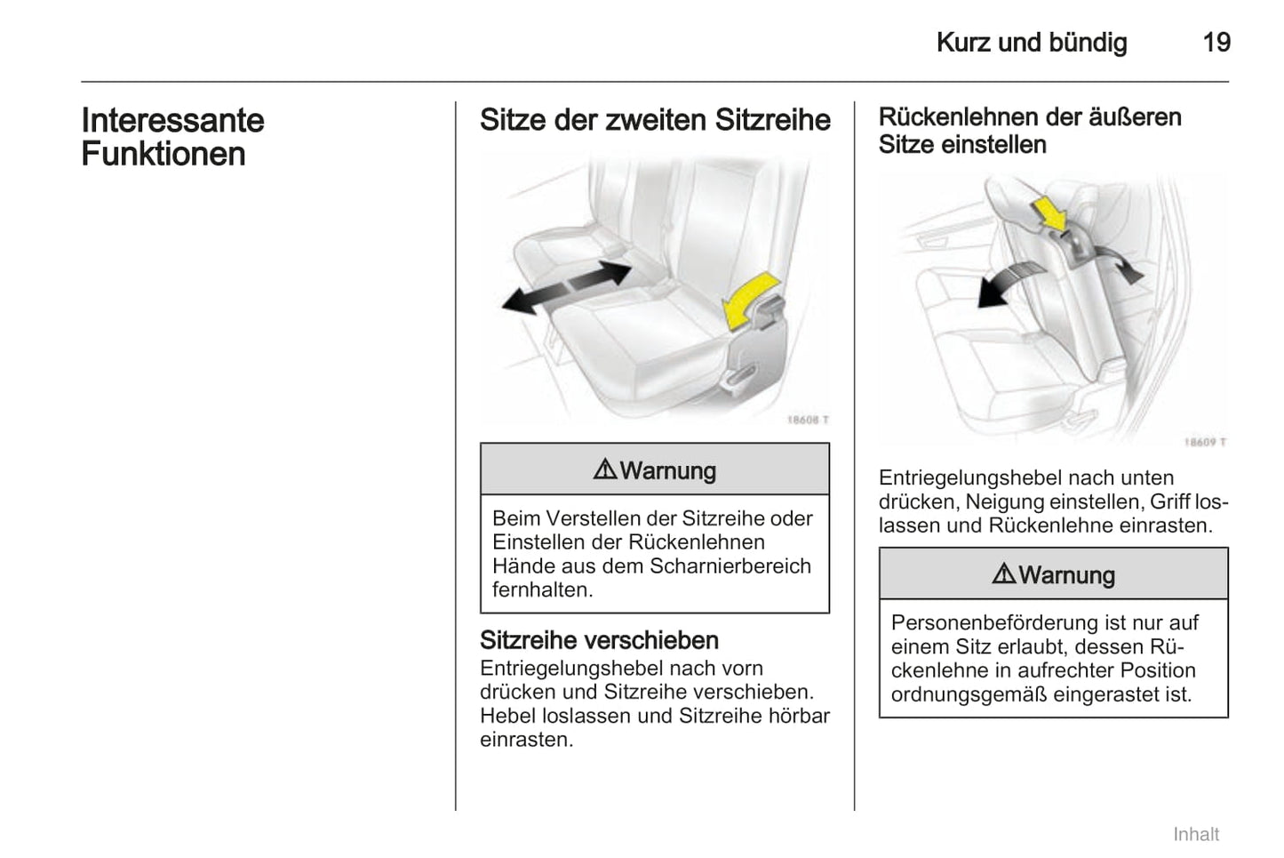 2008-2011 Opel Zafira Owner's Manual | German