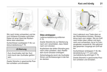 2008-2011 Opel Zafira Owner's Manual | German