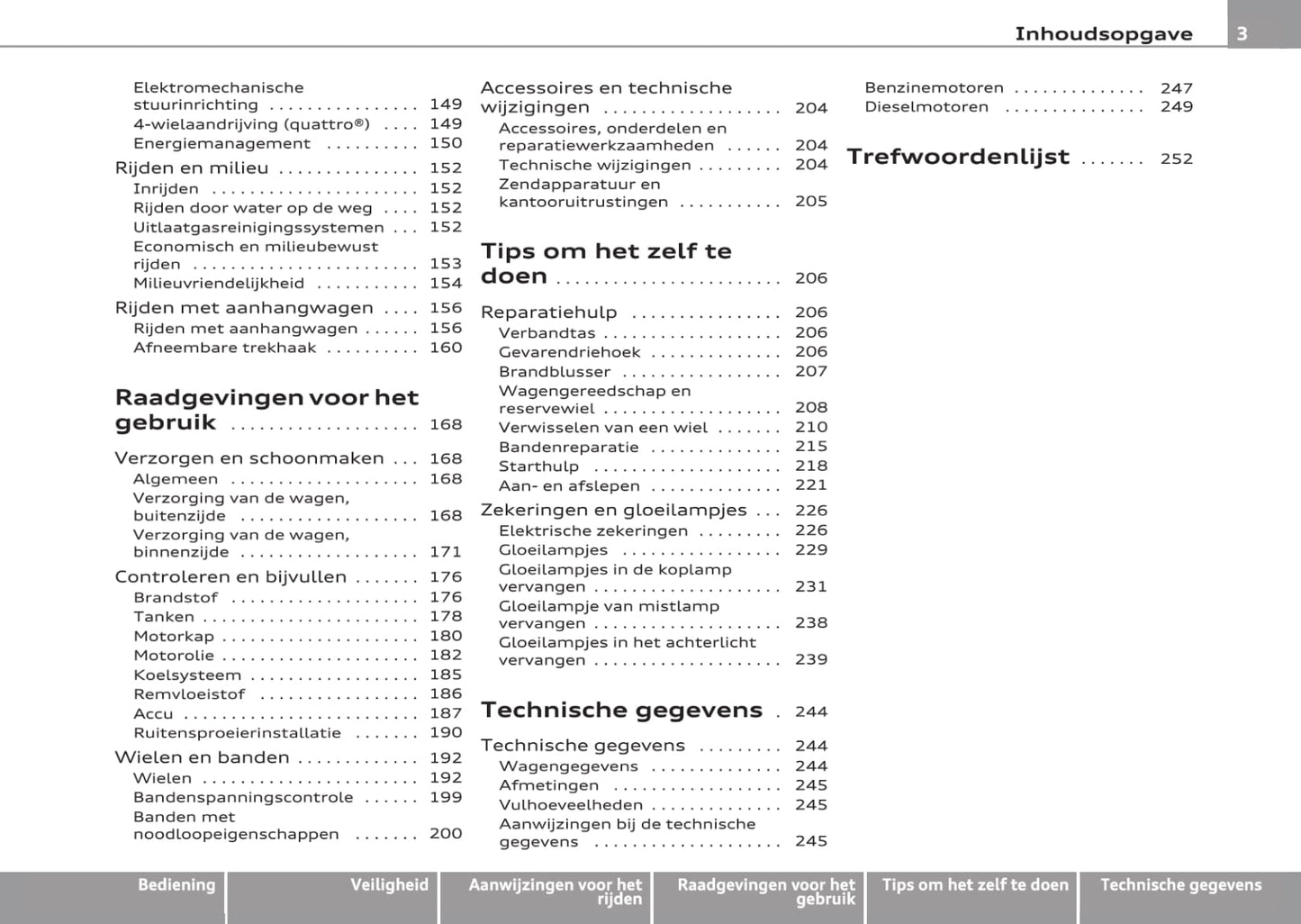 2008-2012 Audi A3 Owner's Manual | Dutch