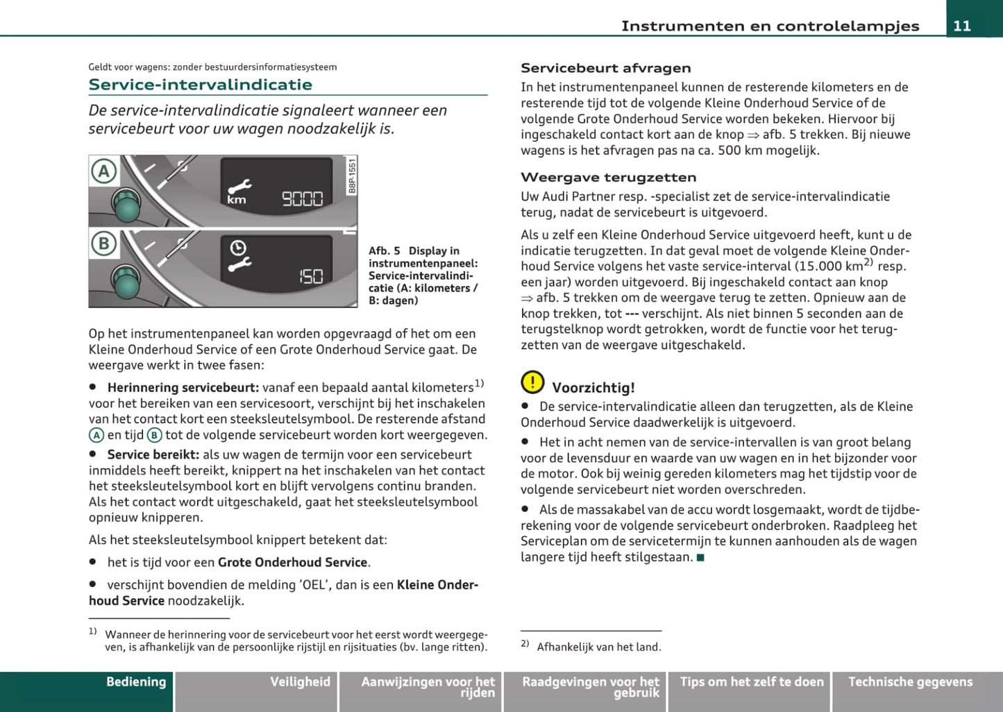 2008-2012 Audi A3 Owner's Manual | Dutch