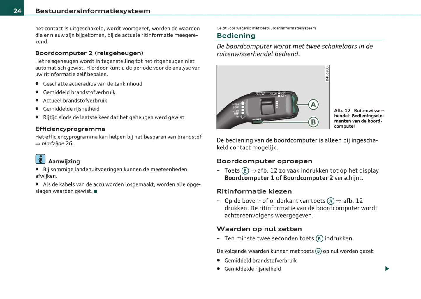 2008-2012 Audi A3 Owner's Manual | Dutch