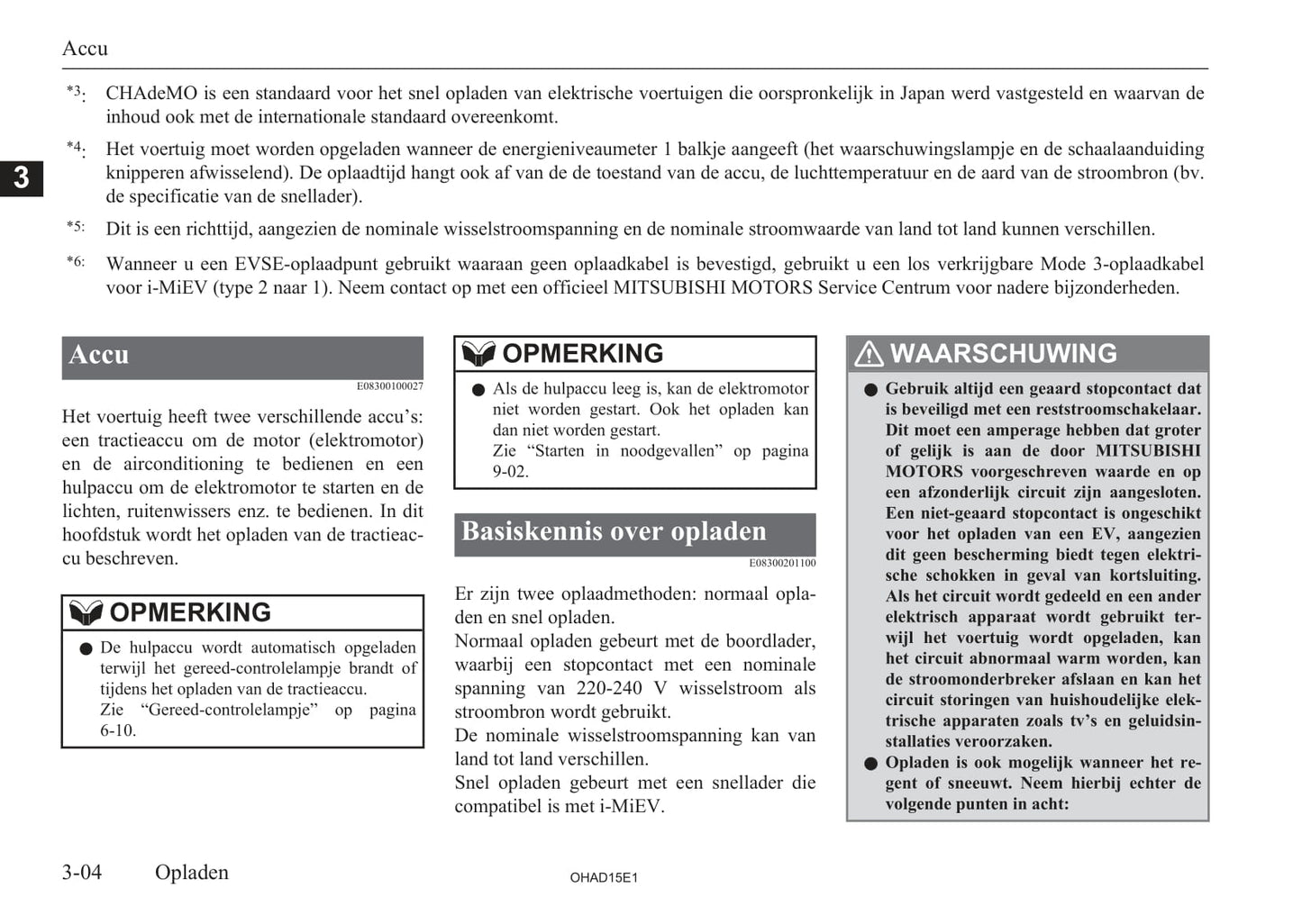 2010-2019 Mitsubishi I-MIEV Owner's Manual | Dutch