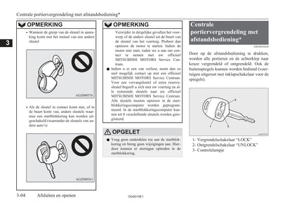 2010-2016 Mitsubishi ASX Owner's Manual | Dutch