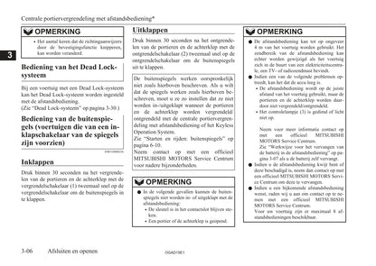 2010-2016 Mitsubishi ASX Owner's Manual | Dutch