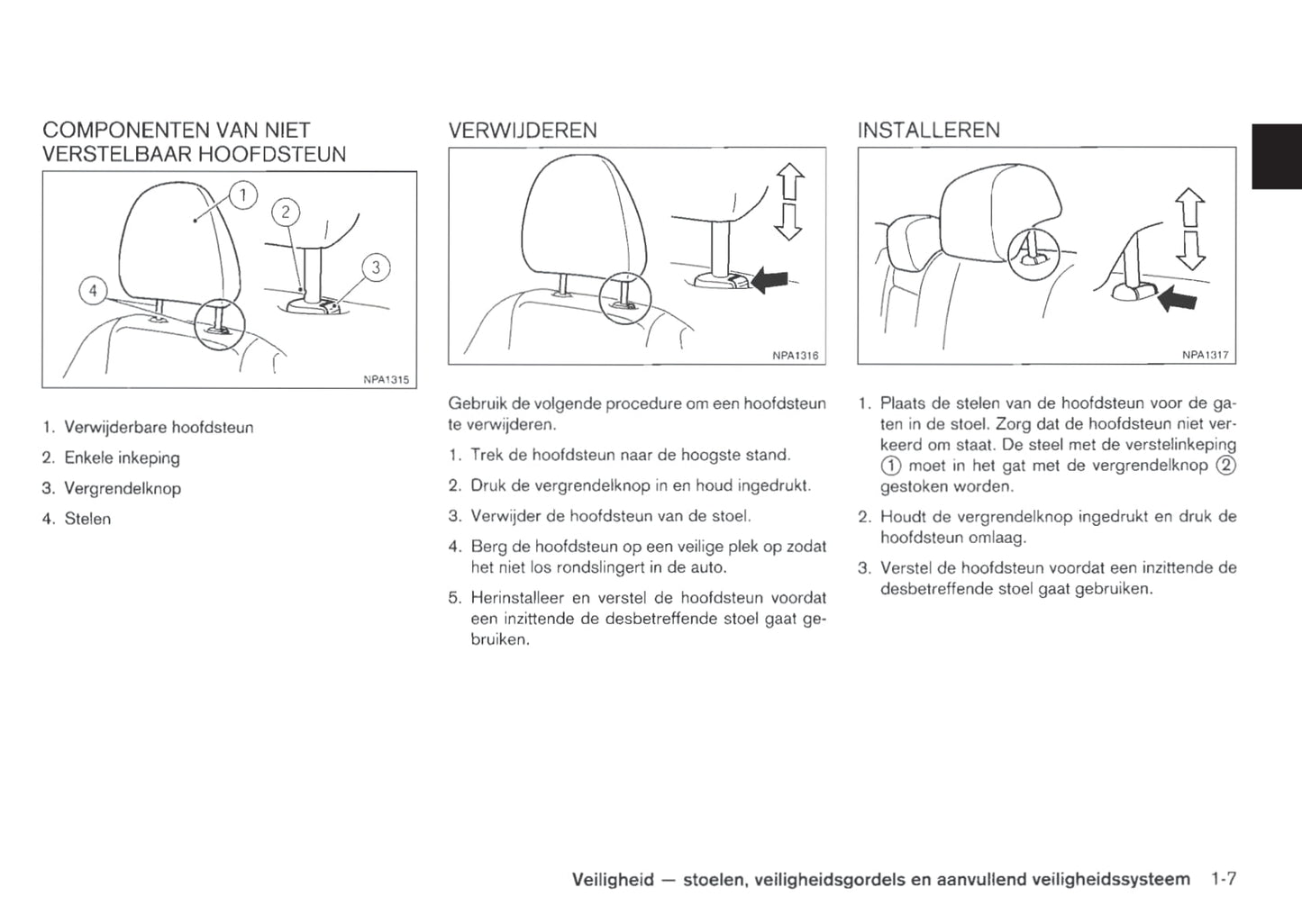 2013-2014 Nissan Qashqai Owner's Manual | Dutch