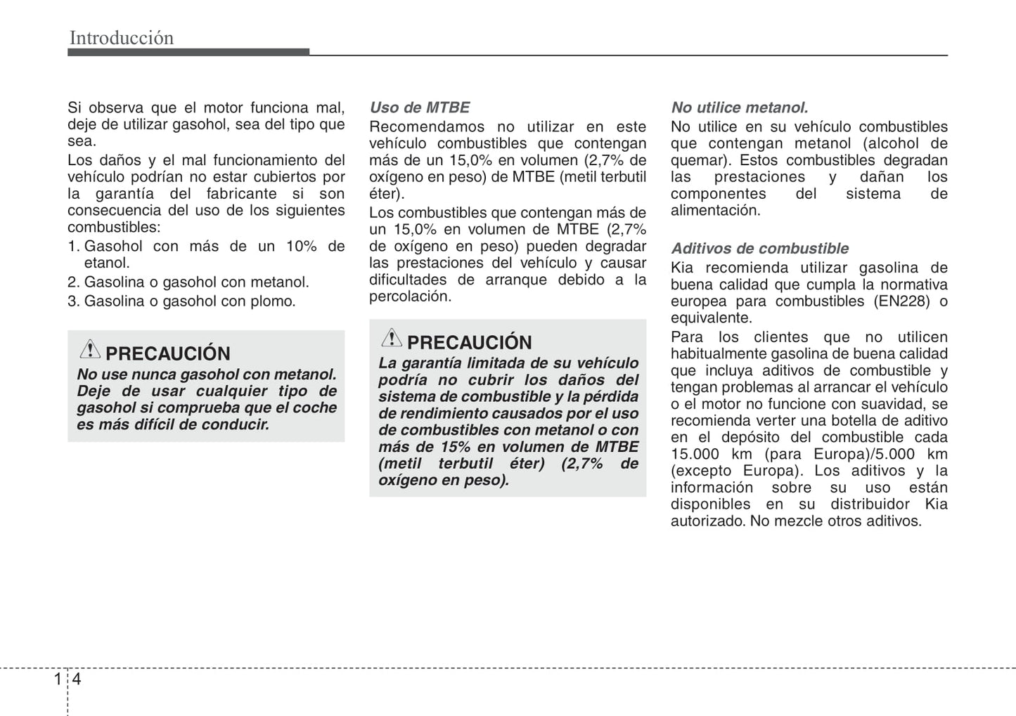 2012-2015 Kia Sorento Manuel du propriétaire | Espagnol