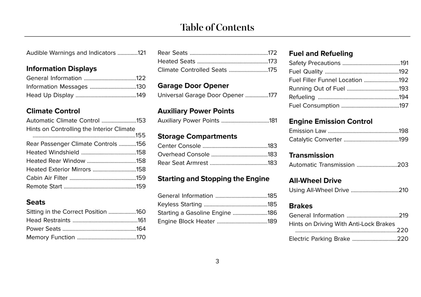 2020 Lincoln Continental Owner's Manual | English