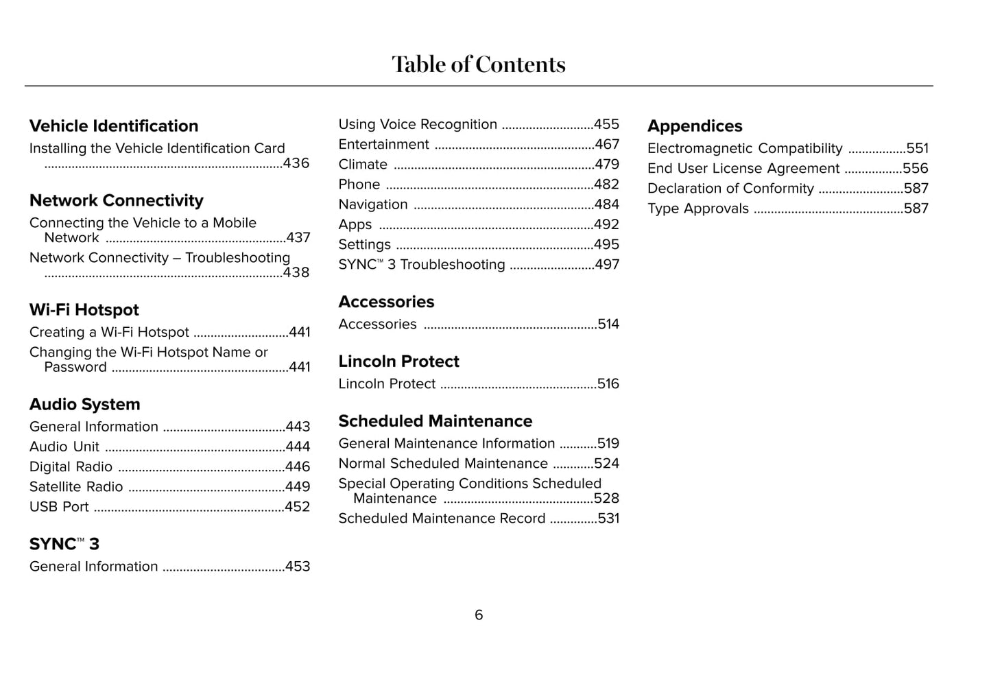 2020 Lincoln Continental Owner's Manual | English