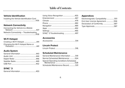 2020 Lincoln Continental Owner's Manual | English