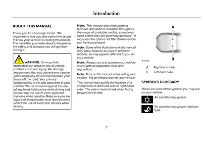 2020 Lincoln Continental Owner's Manual | English