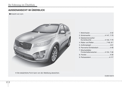 2016-2017 Kia Sorento Owner's Manual | German