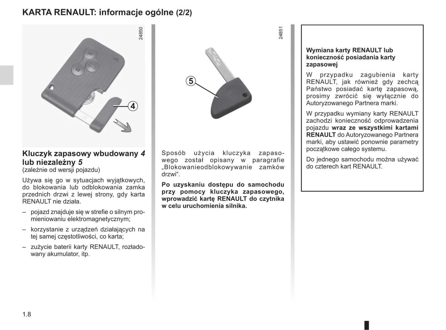 2012-2013 Renault Clio Owner's Manual | Polish