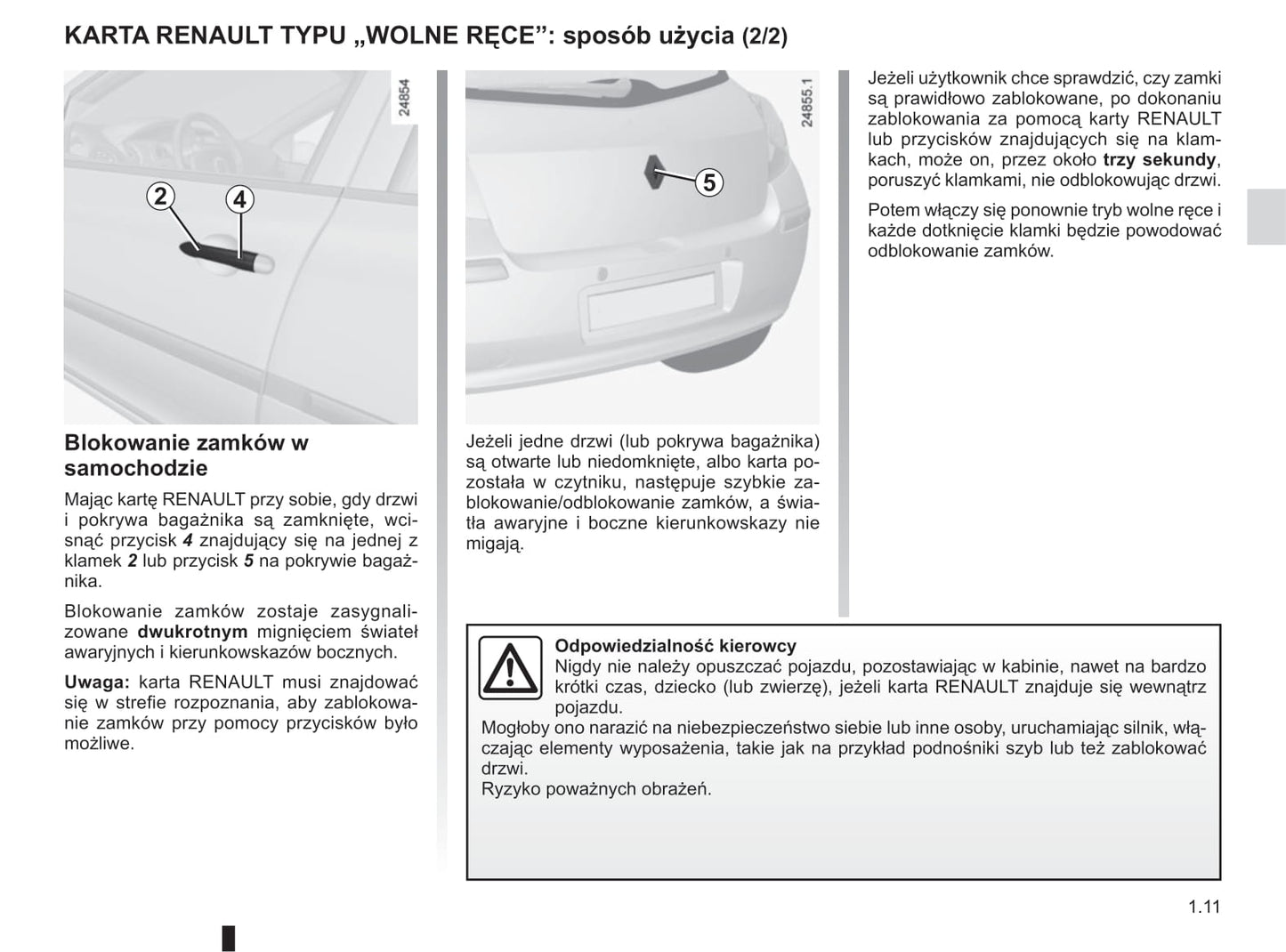 2012-2013 Renault Clio Owner's Manual | Polish