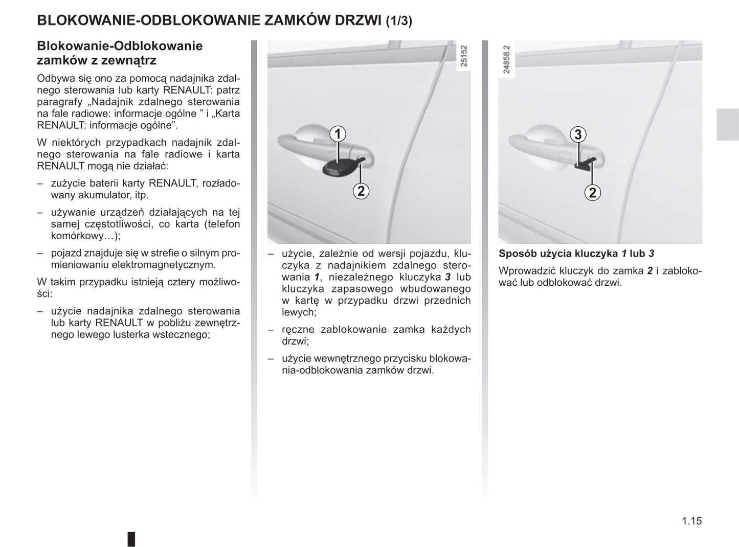 2012-2013 Renault Clio Owner's Manual | Polish