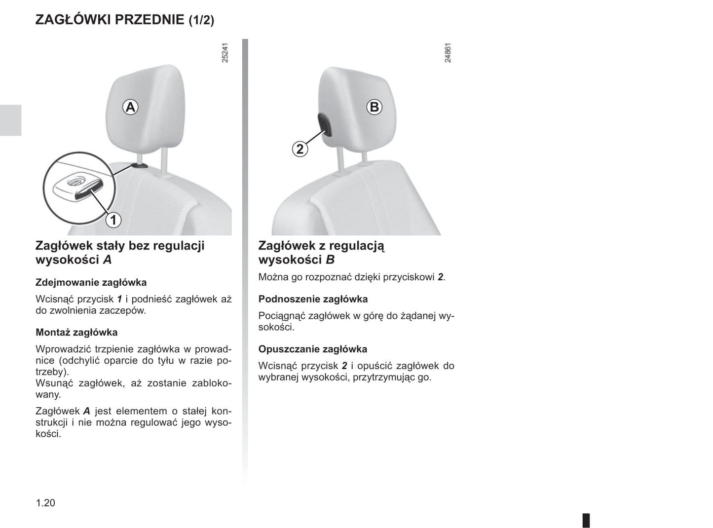 2012-2013 Renault Clio Owner's Manual | Polish