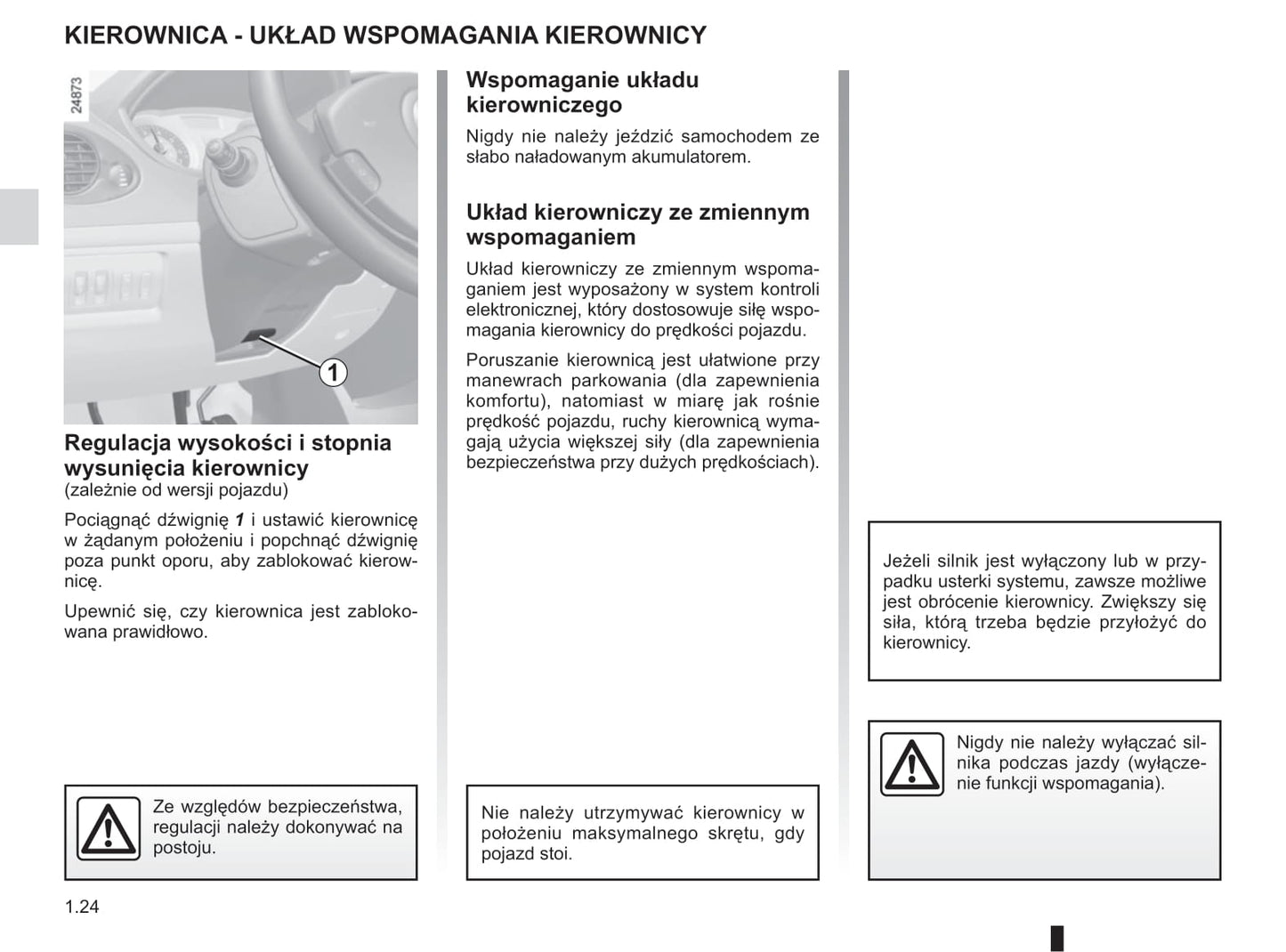 2012-2013 Renault Clio Owner's Manual | Polish