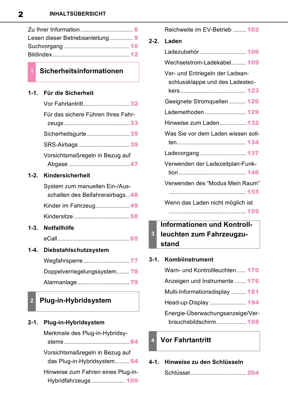 2021-2022 Toyota RAV4 Plug-in Hybrid Owner's Manual | German