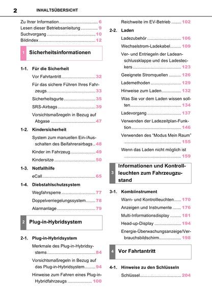 2021-2022 Toyota RAV4 Plug-in Hybrid Owner's Manual | German