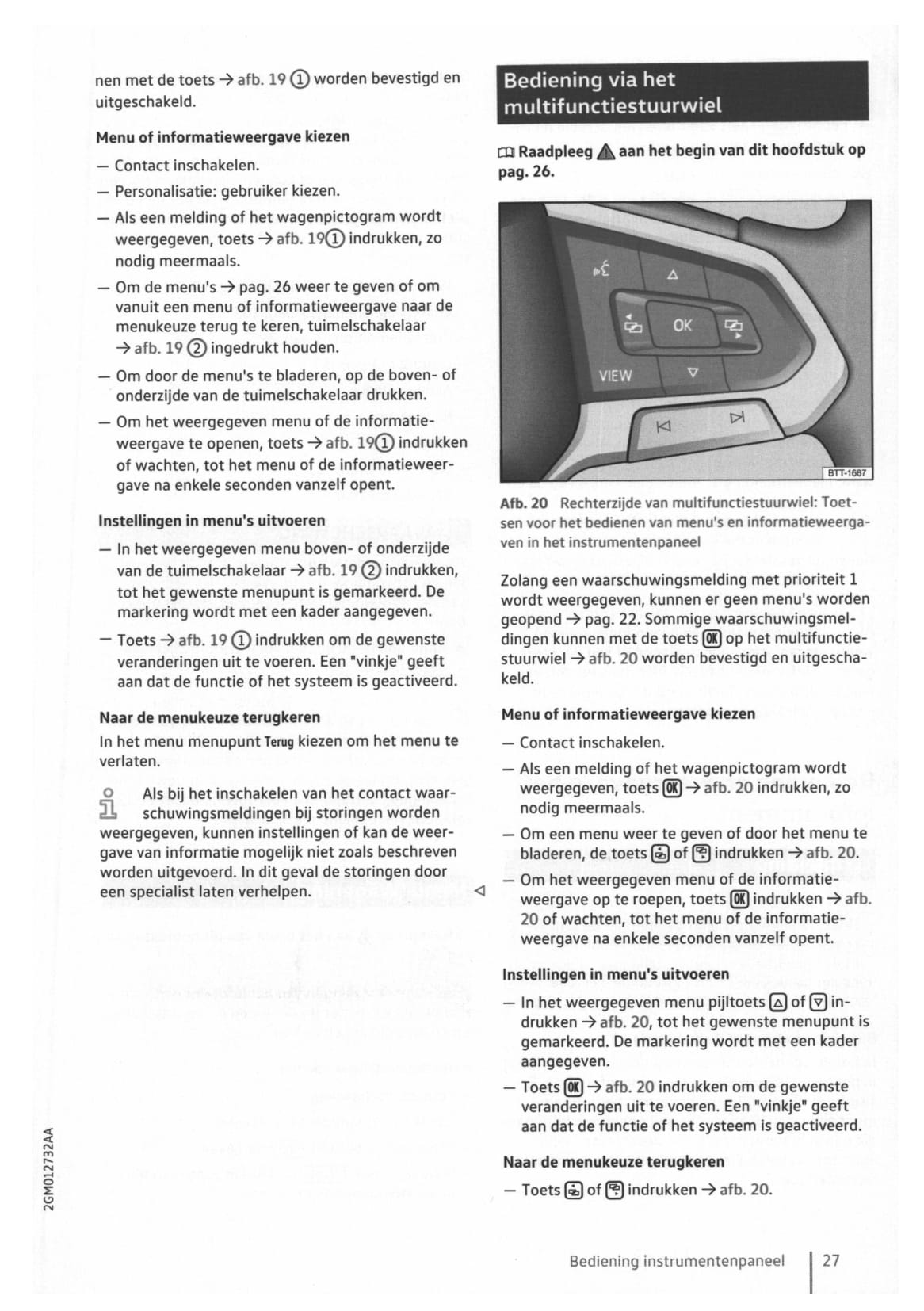 2018-2023 Volkswagen T-Cross Owner's Manual | Dutch