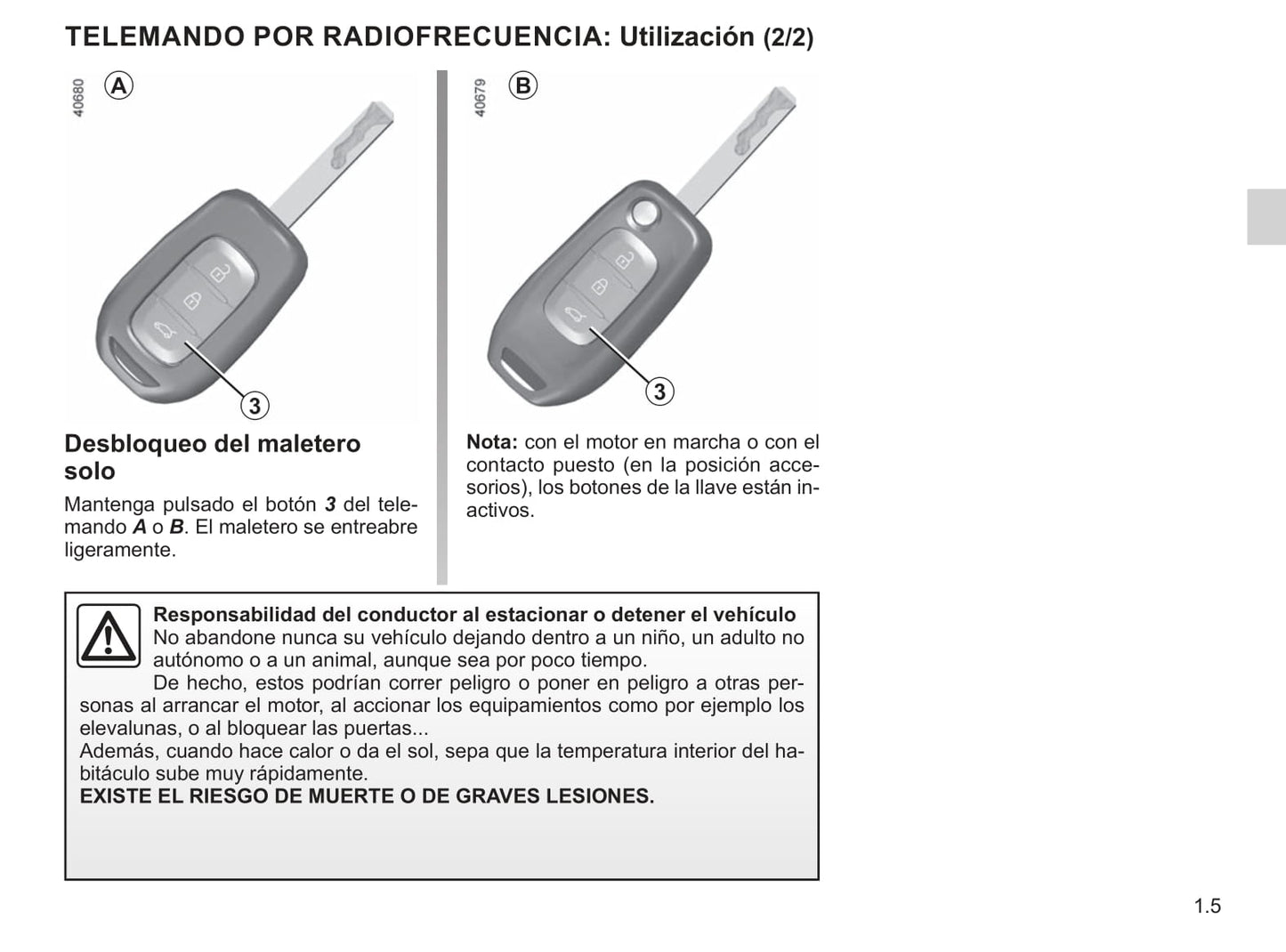 2019-2020 Renault Twingo Owner's Manual | Spanish