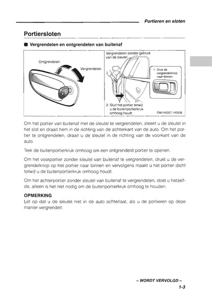 1993 Subaru Impreza Owner's Manual | Dutch