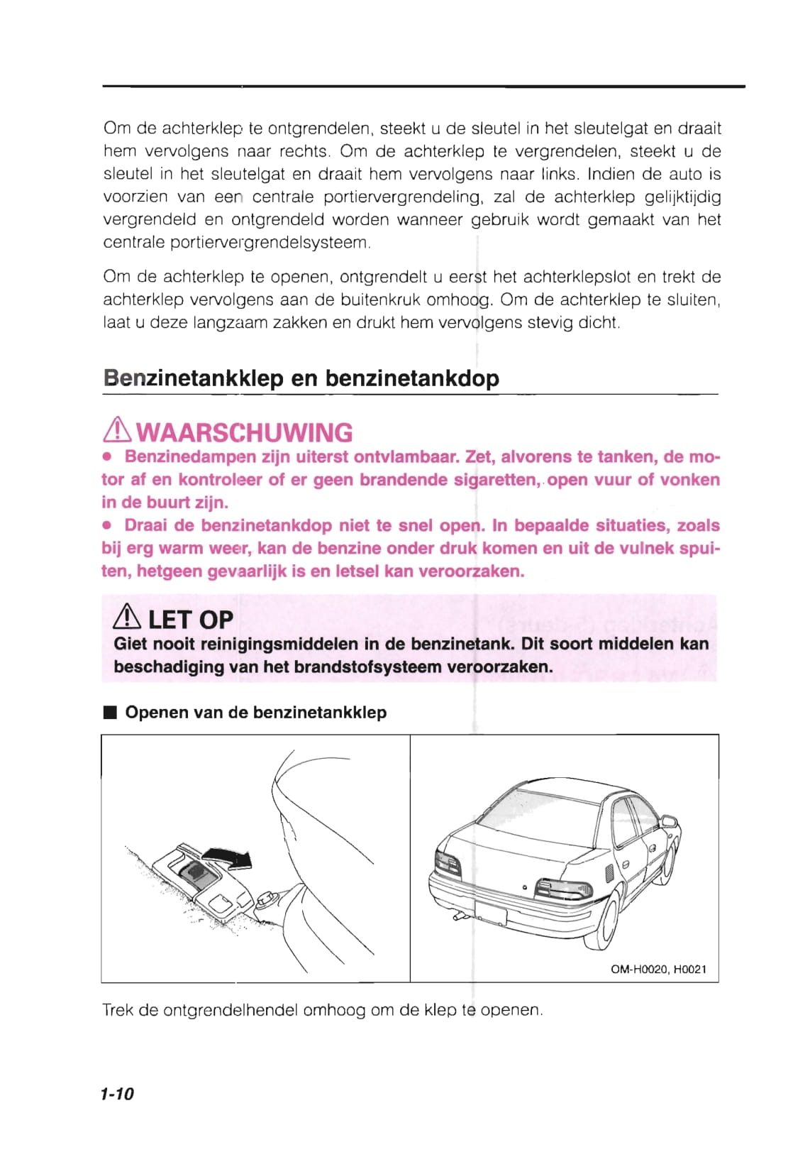 1993 Subaru Impreza Owner's Manual | Dutch