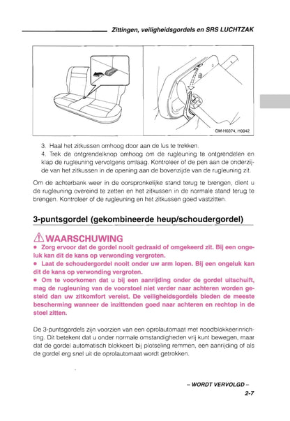 1993 Subaru Impreza Owner's Manual | Dutch