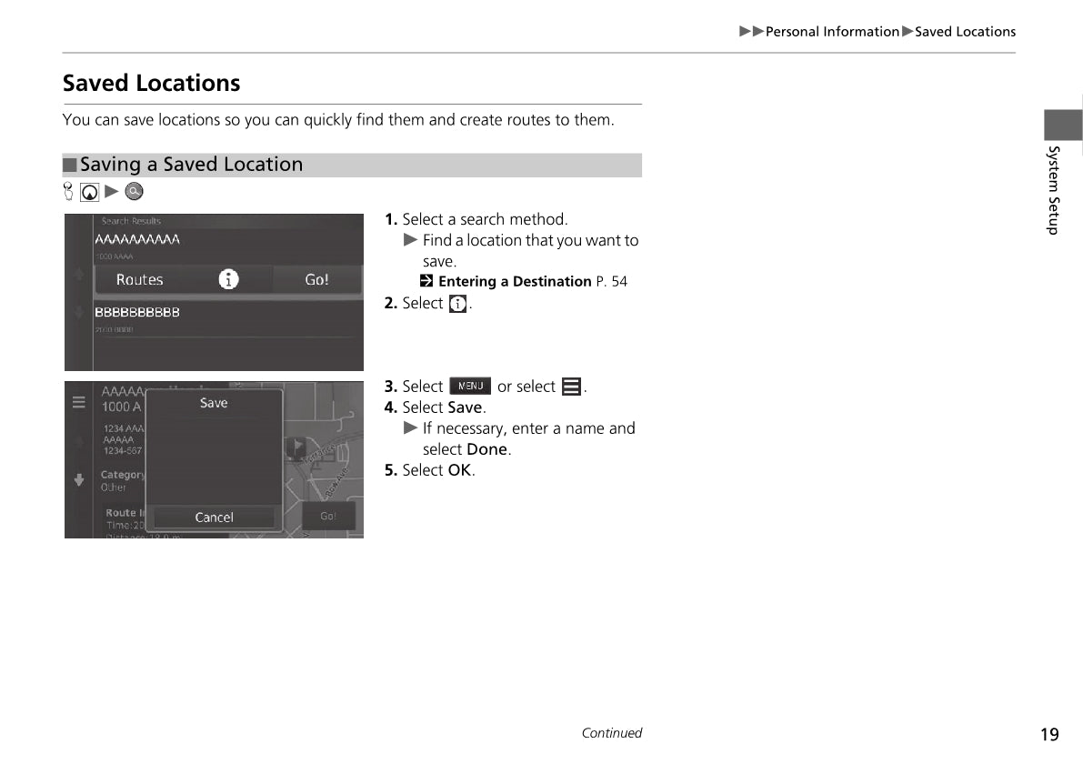 Honda Civic Sedan Navigation Owner's Manual 2019