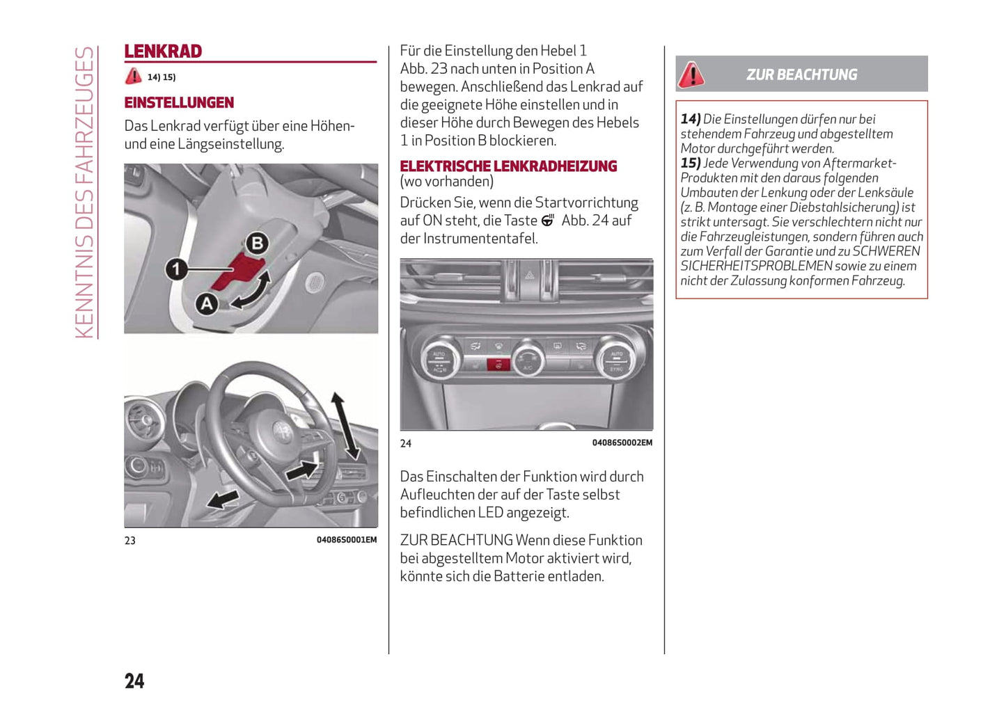 2016-2020 Alfa Romeo Giulia Manuel du propriétaire | Allemand