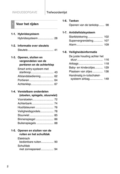 2010-2011 Toyota Prius Owner's Manual | Dutch