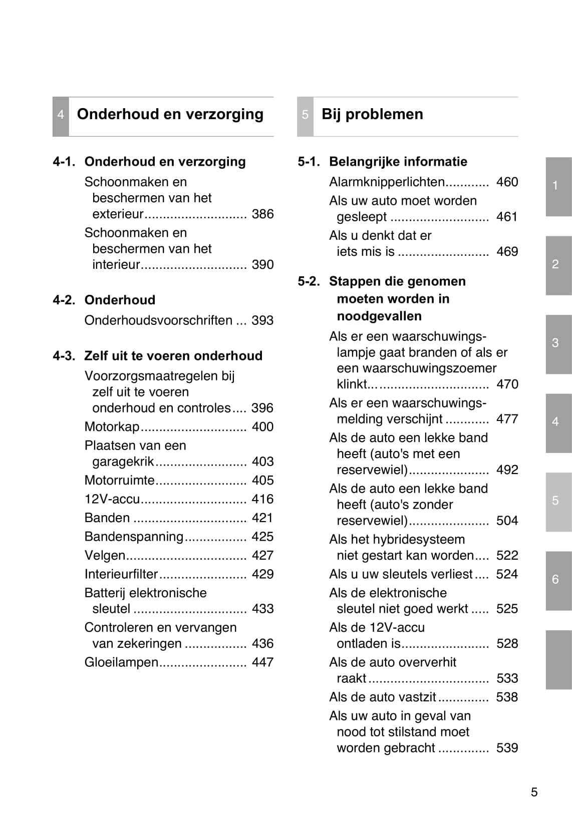 2010-2011 Toyota Prius Owner's Manual | Dutch