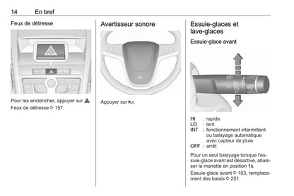 2015-2016 Opel Zafira/Zafira Tourer Gebruikershandleiding | Frans